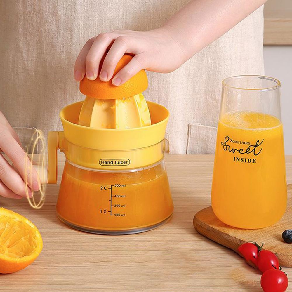 1PC Household Hand Juicer Small Manual Fruit Juicer Orange Lemon Juicer Fruit Residue Separator