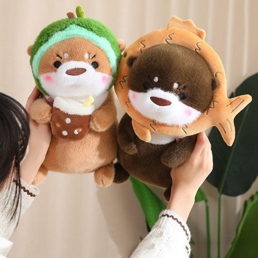 Lovely Design Fruit Otter Doll Soft Material Cartoon Animal Toy Otter Plush Toy  Kids Room