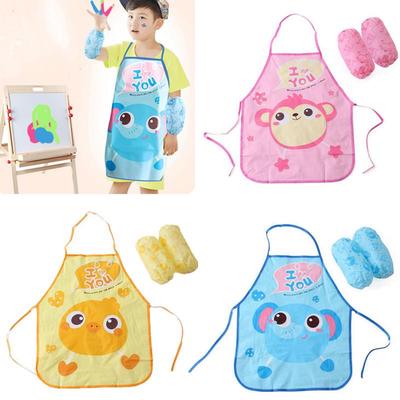 Schort Leuke Junior Chef Kinderen Mouwloos Dier Waterdicht Tekenschort Mouwset
