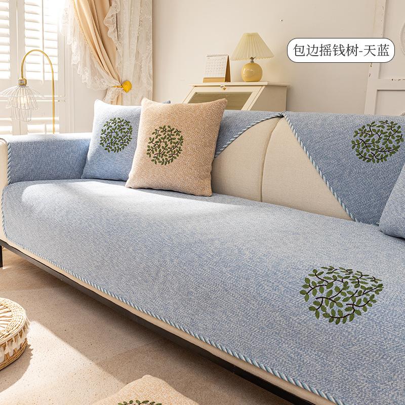 

Новая хлопково-льняная подушка для дивана, всесезонная универсальная нескользящая подушка для сиденья, простой современный чехол для дивана из старой грубой ткани, накидка 70*70cm