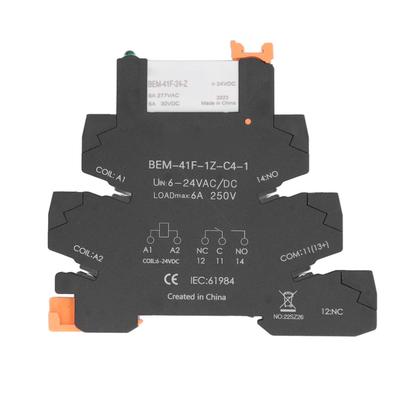DC Control AC Ultra Thin Relay DIN Rail Mount Solid State Relay Module SPDT Contact 6A 6‑24V