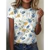 Women's T Shirt Print Floral Graphic Plants Stylish Classic Casual Short Sleeve Crew Neck Regular Tops
