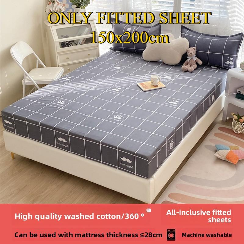 Sábana Bajera No se decolora No hace bolitas Sábana de una pieza Antideslizante Multiespecificación Ropa de Cama Cubrecama Protector