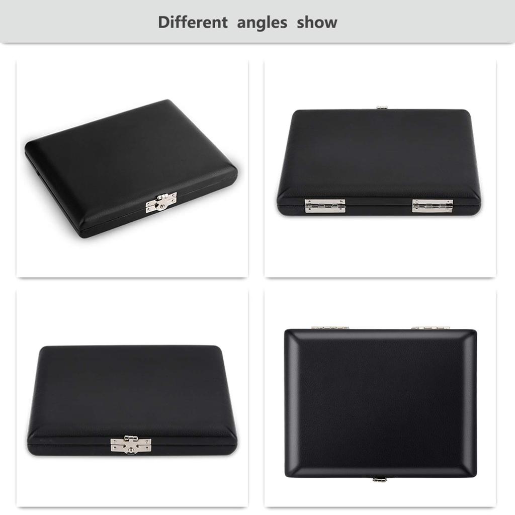 bizofft Wooden Saxophone Reed Case, Waterproof, Easy to Clean with 6 Reed Slots, PU Leather Cover for Home Saxophone