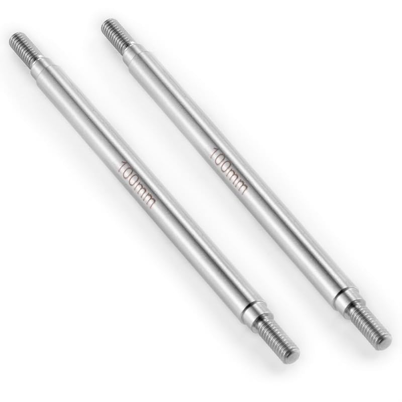 

TRZX 1/10 axis SCX10 TRX-4 2Pcs Stainless Steel Pull Rod Link Linkage for RC Crawler Car (100mm)