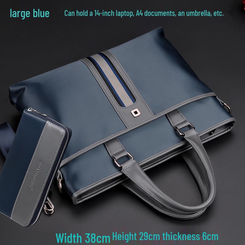 Men's Oxford Cloth Business Casual Crossbody Bag - Korean Style Canvas Briefcase and Shoulder Bag.
