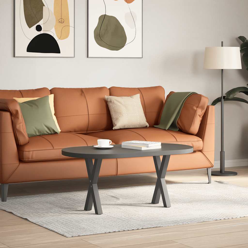 Vidaxl Coffee Table Legs, 2 Pcs, Anthracite, 38X(42-43) Cm, Steel