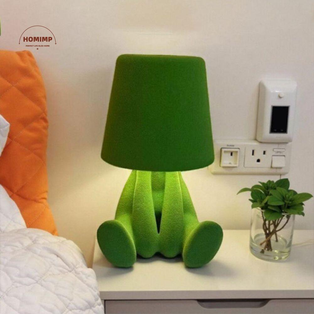 Touch Control Table Lamp Colorful Design Flocking Texture Bedside Lamp Mini Size Creative Shape Desk Light Gift Giving