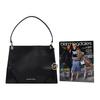 Michael Kors Mk Nicole Large Capacity Letter Logo Shoulder Bag Solid Color Commuter Leather Tote Bag Medium Women Handbags Black 35T9GNIL2L-BLACK