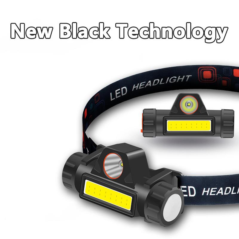 Dobíjecí Cob Led USB čelovka Silný magnetický výkonný světlomet Super jasná vodotěsná čelová svítilna pro venkovní rybaření
