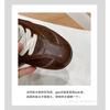 Womens Retro Western Combat Boots With 6cm Hidden Heel Lace-Up Round Toe Leather Ankle In Brown Black
