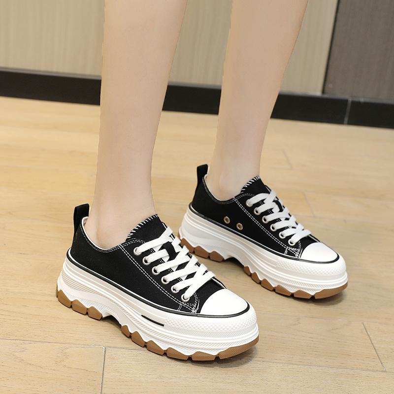 Women's Fashion Canvas Skateboard Shoes Girls Students Sports Running Sneakers Walking Hiking Travel Footwear