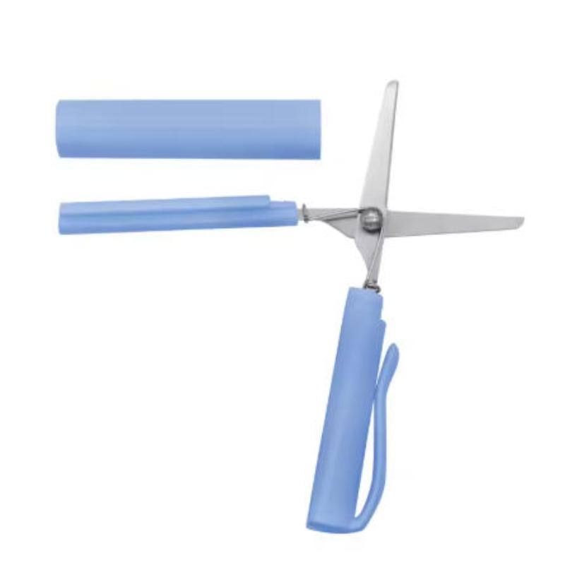 1pc Stainless Steel Mini Folding Scissors Portable Creative Pen-Style Design DIY Paper-Cutting Art Tool School Office Supplies