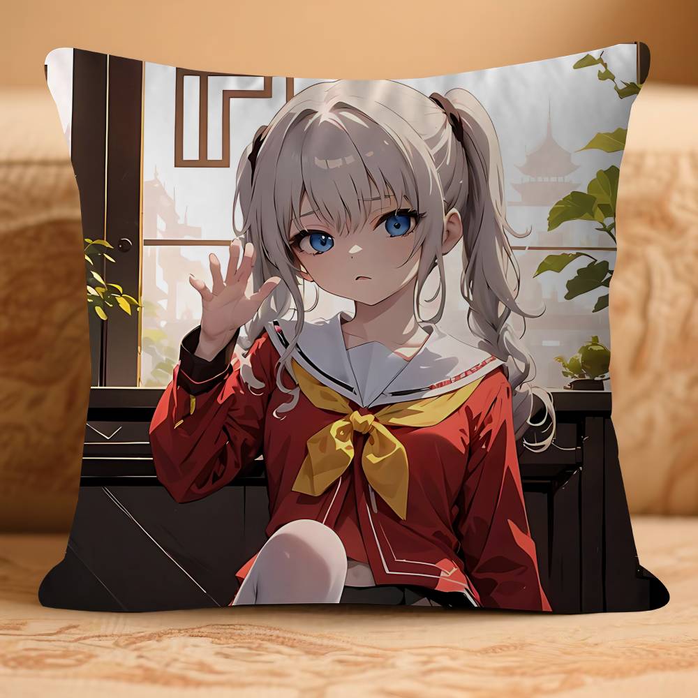 Charlotte Tomori-Nao Decorative Room Aesthetics Pillow Case Home Decor Bedroom Sofa Bed Couch Pillow Cover 45x45