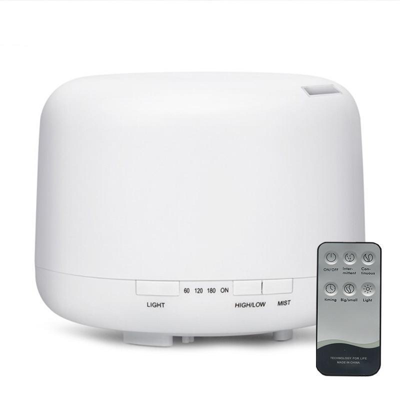 Remote Control 500ml Ultrasonic Aromatherapy Humidifier with Colorful Night Light