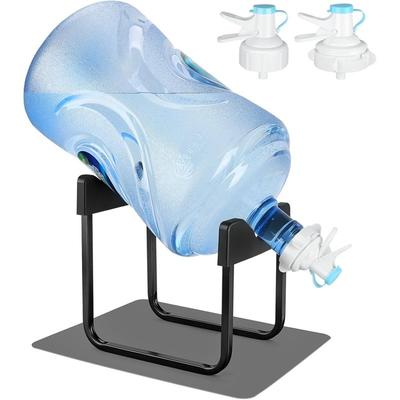 Support d'eau antidérapant résistant à la rouille pour porte-bouteille d'eau de 3 à 5 gallons et jeu de 2 robinets distributeurs, s'adapte aux tailles de bouteilles de 52 mm / 55 mm