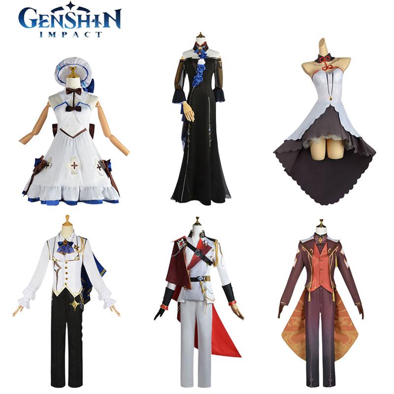 Impact Zhongli Genshin Tartaglia Albedo Ganyu Cosplay Costume Music Concerts