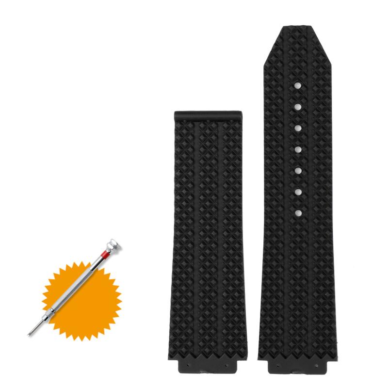 

Watchband for HUBLOT BIG BANG Silicone 26*19mm Waterproof Men s Watch Strap Chain Watch Accessories Rubber Bracelet wristband 24.17mm