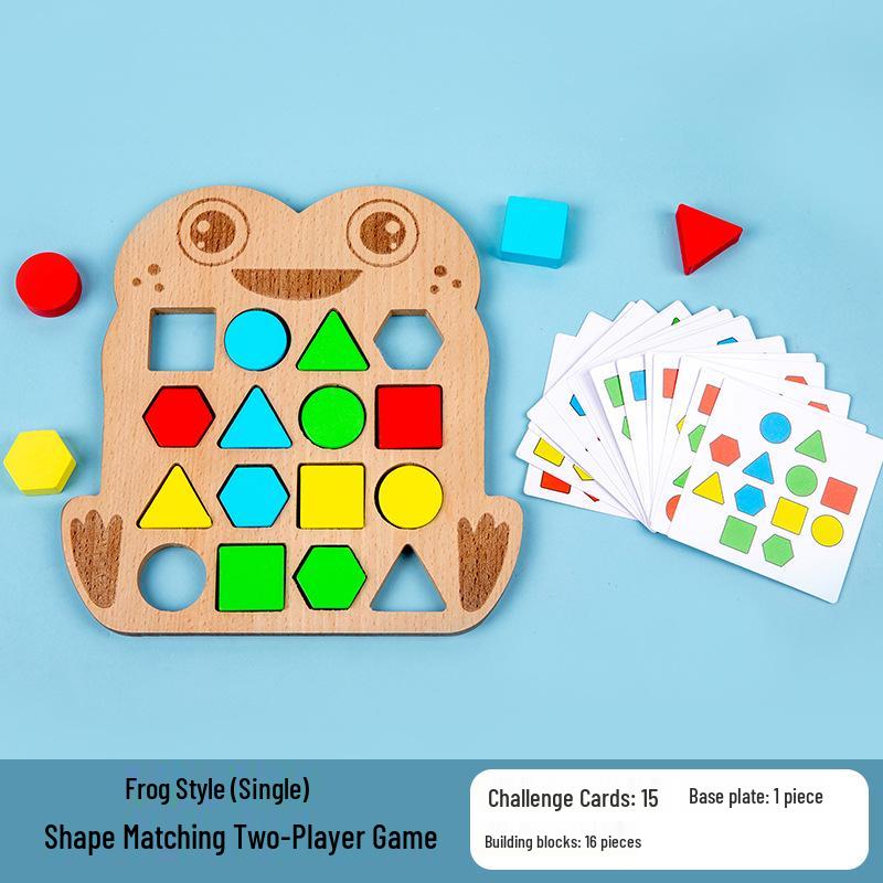 

Geometric Shape Matching & Color Recognition Puzzle for Kids (Ages 3+), Includes Building Blocks & Parent-Child Interaction Game Features