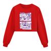5632 Kids Girls Lily Lovebraids Printed Short Style Loose Long Sleeves Sweatshirt