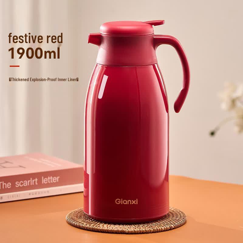 Portable Glass-Lined Thermos Bottle