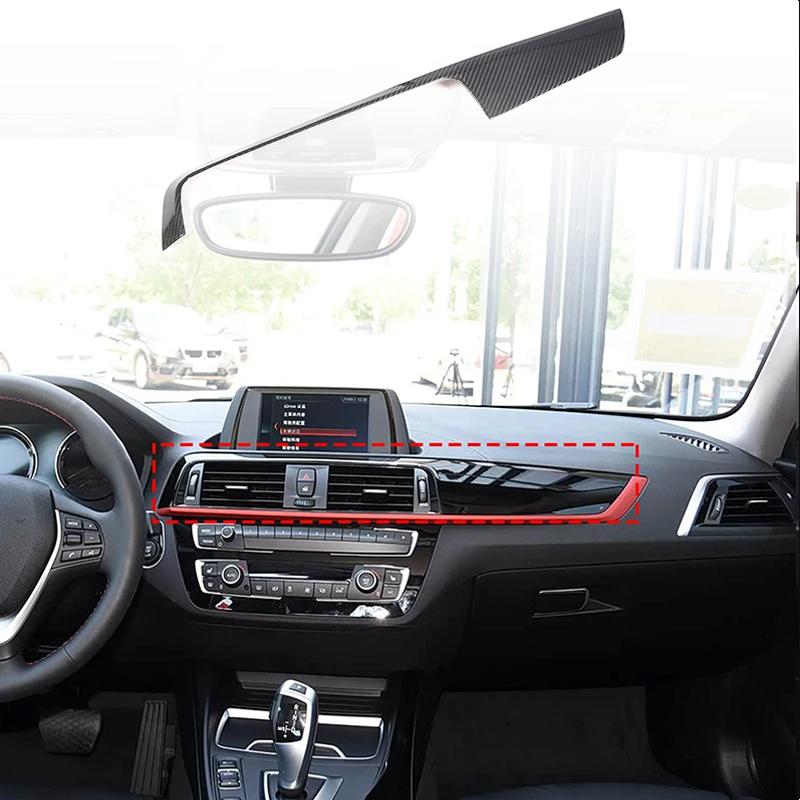 Real carbon fiber Car Interior Dashboard Panel trument Trim Cover Suitable for BMW 1 2 Series F20 F21 F22 F23 2017- LHD