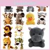Wholesale Forest Animal Claw Machine Dolls Four Inch Tiger And Lion Plush Toys, Keychain Decorations And Accessories Plush, Pp Cotton, Customizable)