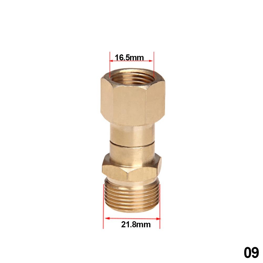 Anti Twist Wash Gun To Hose Connector M22 M14 G1/4 G3/8 Swivel Fitting Adapter Coupler