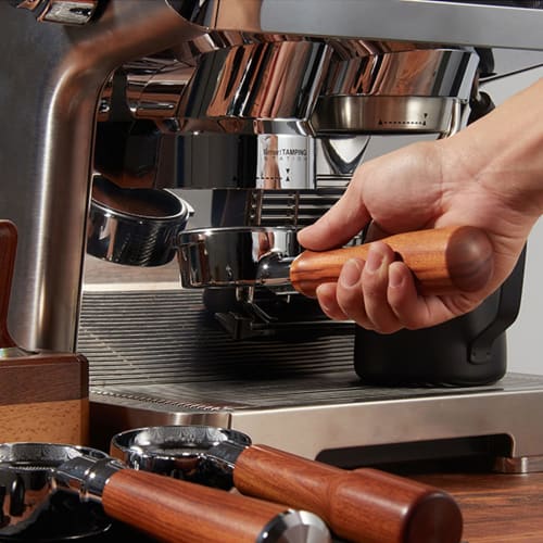 Bottomless Portafilter, Bottomless Portafilter Set for Espresso Coffee Machines, 58mm Bottomless Portafilter (E Redwood)