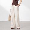 La Chapelle Women's Lyocell Blend Wide-Leg Pants