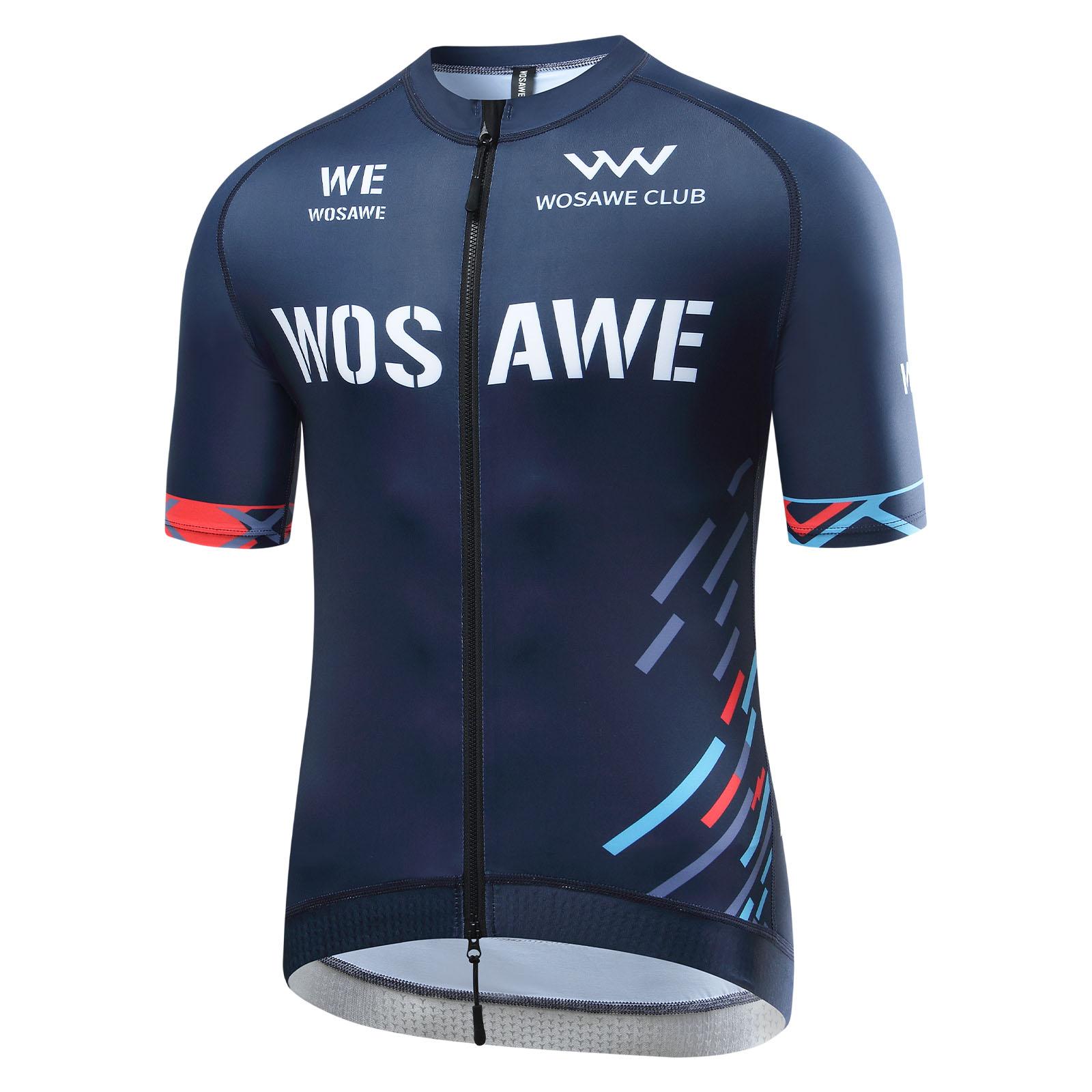 

WOSAWE Men s Mountain Bike Road Bike Skin-friendly Comfortable Lightweight Breathable Quick Dry Riding Reflective Long Sleeve Sports Top S синій