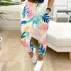 Women Plus Size Geometric Printed Jogger Pants Drawstring Waist Side Pockets Cuffed Ankle