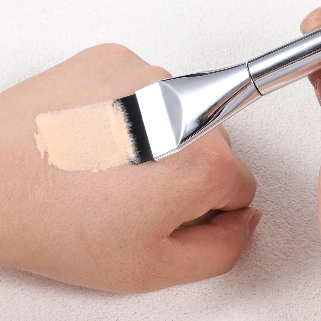 3 Stück Flacher Foundationpinsel, Spatelpinsel Make-up Gesichtsmaskenpinsel, Blenderpinsel Werkzeug für Applikator Gesichtscreme Puder Concealer