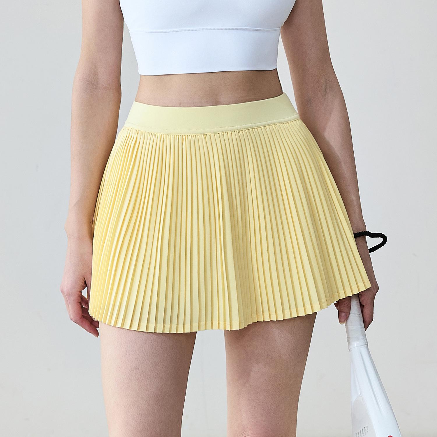 

Женская летняя приталенная плиссированная теннисная юбка со встроенными шортами для йоги L
