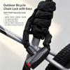 Outdoor Bicycle Chain Lock with Keys Anti-Theft Security Lock for Mountain Bike Electric Bike Motorcycle 60CM 90CM 120CM 150CM 4