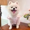 Bow Heart Summer Dog Princess Dress Cotton Cat Dog Costume New Kitten Pet Skirt  for Small Dogs