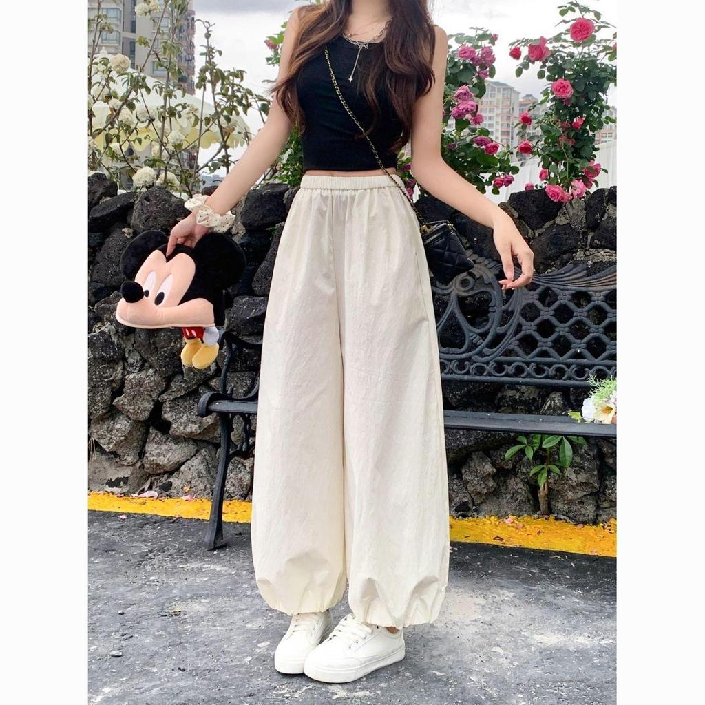 Petite Women's Summer Loose Fit Plus Size Quick-Dry Harem Lantern Sports Pants