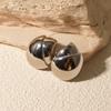 18K Gold Stainless Steel Irregular Hazelnut Earrings - Retro Style by Melaard
