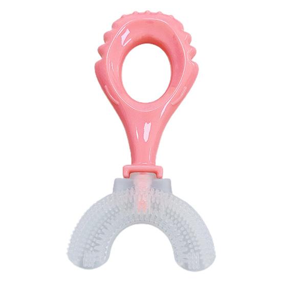 

Щетка для полости рта, легкая, мягкая, здоровая детская зубная щетка U-образной формы для путешествий M розовый