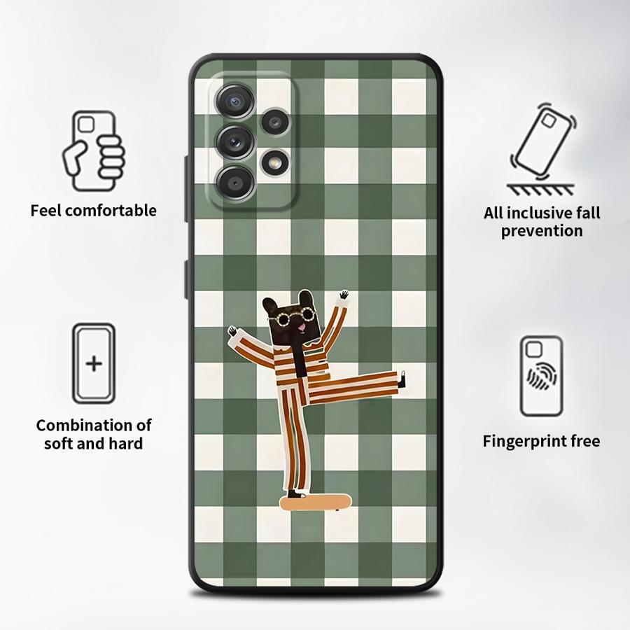 Phone Cover Case for Samsung Galaxy A57 A32 A24 A37 A22 A26 A52 A36 A53 A35 A73 A51 A25 A55 A23 A72 A71 Creative Cartoon Animals
