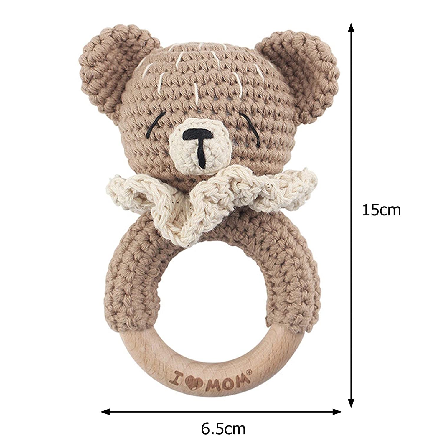 Деревянная детская погремушка Монтессори — фото 11