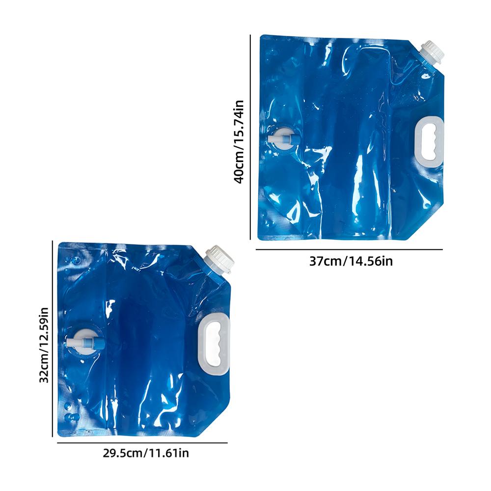 1pcs 5/10L Portable Leak-Proof Large-Capacity Folding Outdoor Water Bag With Faucet Doggy Bag For Camping Cooking Hiking Tools