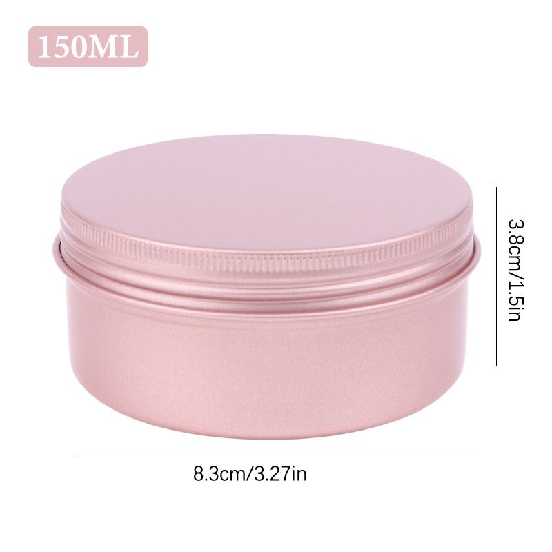 5-180ml Cream Jar Tin Cosmetic Lip Balm Containers Nail Derocation Crafts Pot Refillable Bottle Screw Thread Empty Candles Box