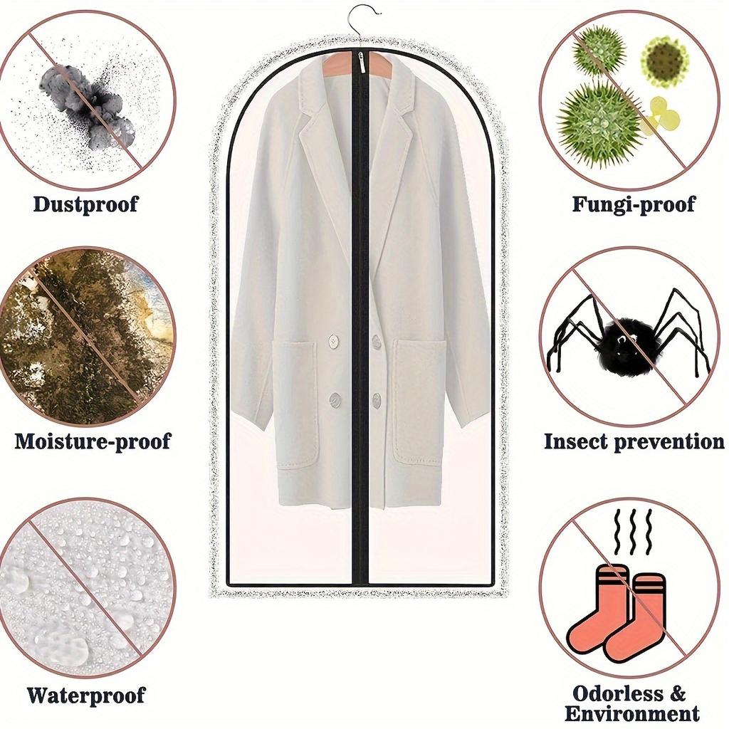 1PC - Waterproof Hanging Bag Clothes Dust Cover Suit Dust Cover Storage Bag