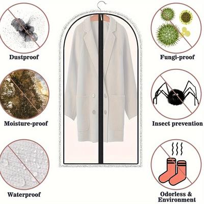 1PC - Waterproof Hanging Bag Clothes Dust Cover Suit Dust Cover Storage Bag