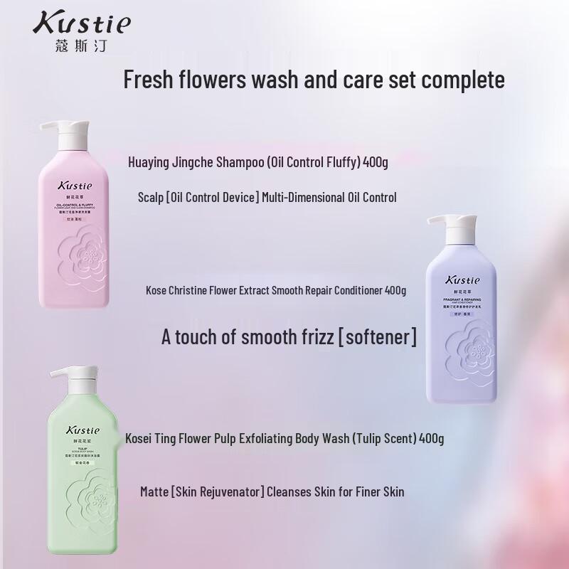 Kousiting Cherry Blossom Fragrance 5-Piece Wash & Care Set