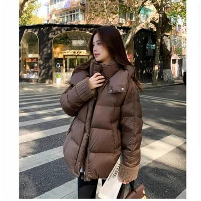 Down Padded Jacket Women's Short Loose Warm Padded Jacket Thickened Jacket Winter Small Fragrance Padded Jacket