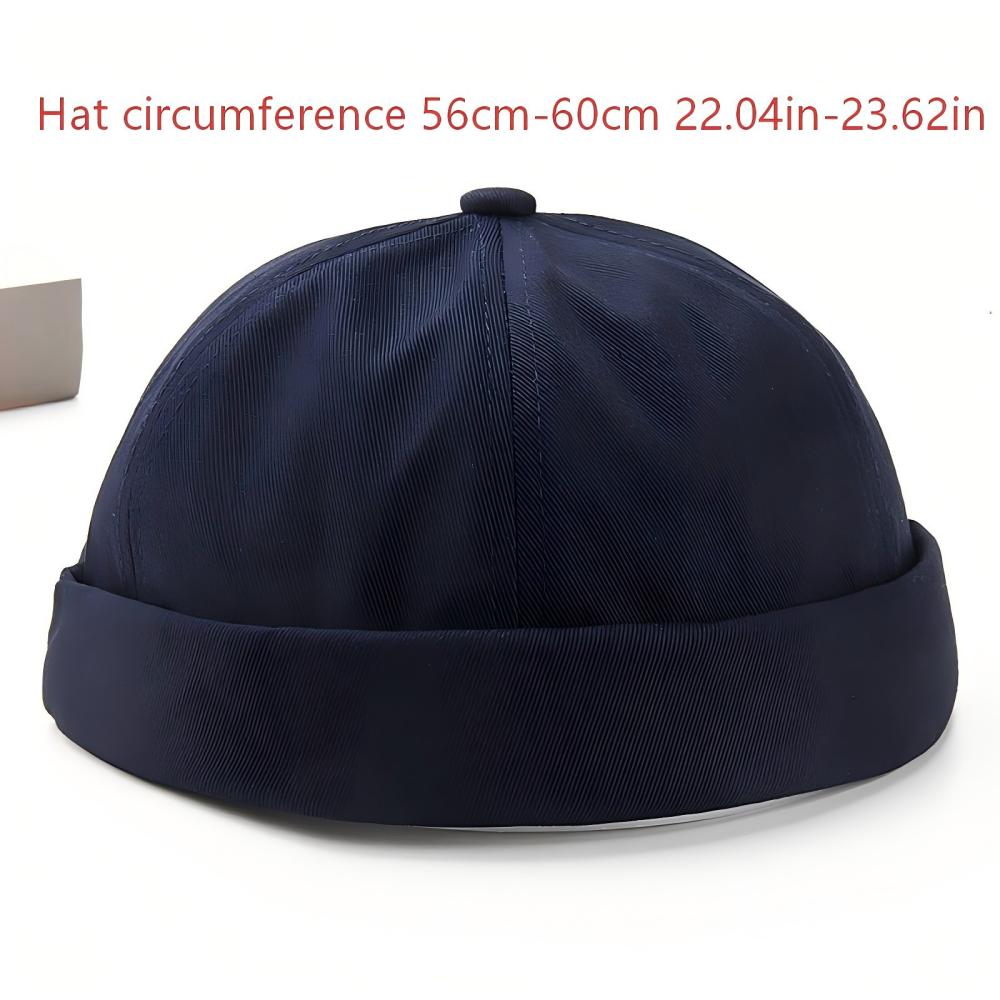 Men Women Brimless Skullcap Beanie Hat Autumn Winter Thin Landlord Cap Hip Hop Streetwear Docker Cap for Fashion Trendy