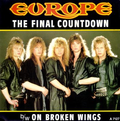 7inch Record EUROPE - Final Countdown / On Broken Wings A7127 EPIC 1986 UK Metal Used