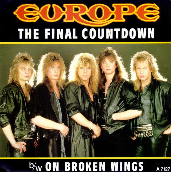 

7inch Record EUROPE - Final Countdown / On Broken Wings A7127 EPIC 1986 UK Metal Used